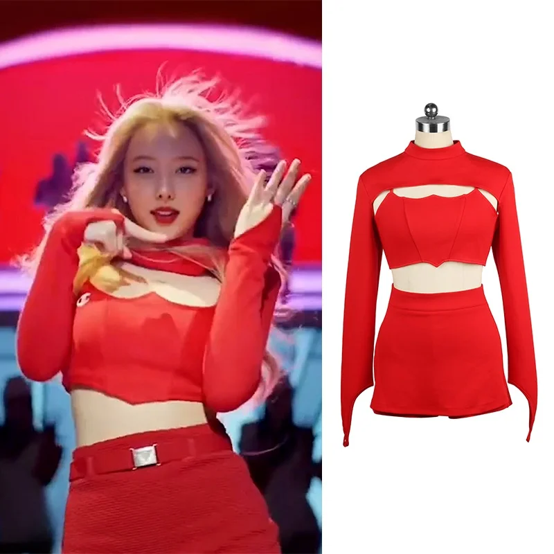 Red Performance Costume for Women's Dance Group Korean Style Stage Performance Outfit Lin Naeran Solo Stage Costume
Red Performance Costume for Women's Dance Group Korean Style Stage Performance Outfit Lin Naeran Solo Stage Costume