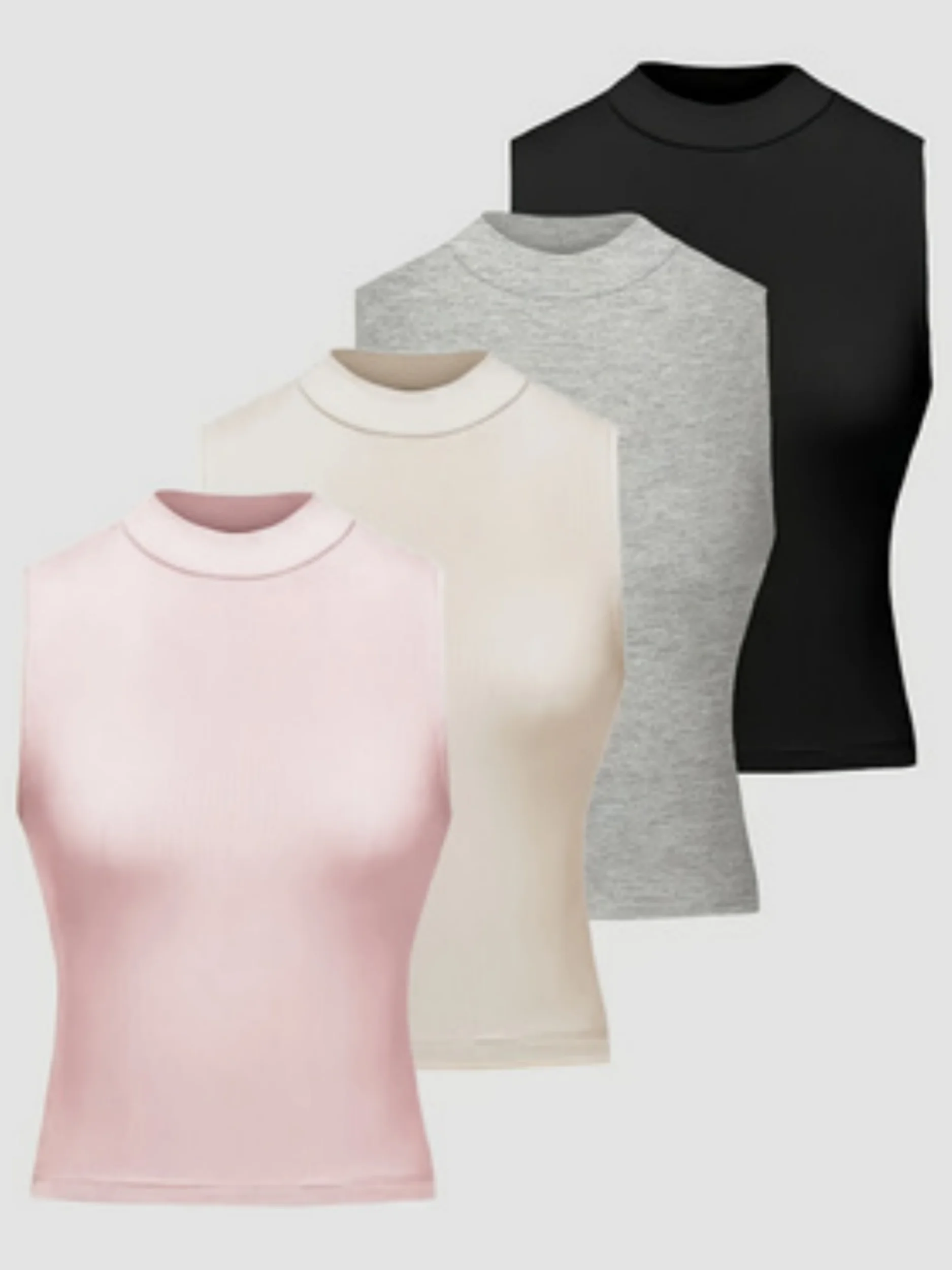 Women's fashionable casual fitted multi-purpose sleeveless tank top set of four pieces
Women's fashionable casual fitted multi-purpose sleeveless tank top set of four pieces