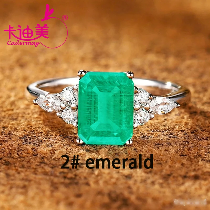 CADERMAY D Moissanite S925 Sterling Silver 2# 1# 7x9mm Emerald Cut Hydrothermal Created Emerald Rings For Women Fashion Jewelry
CADERMAY D Moissanite S925 Sterling Silver 2# 1# 7x9mm Emerald Cut Hydrothermal Created Emerald Rings For Women Fashion Jewelry