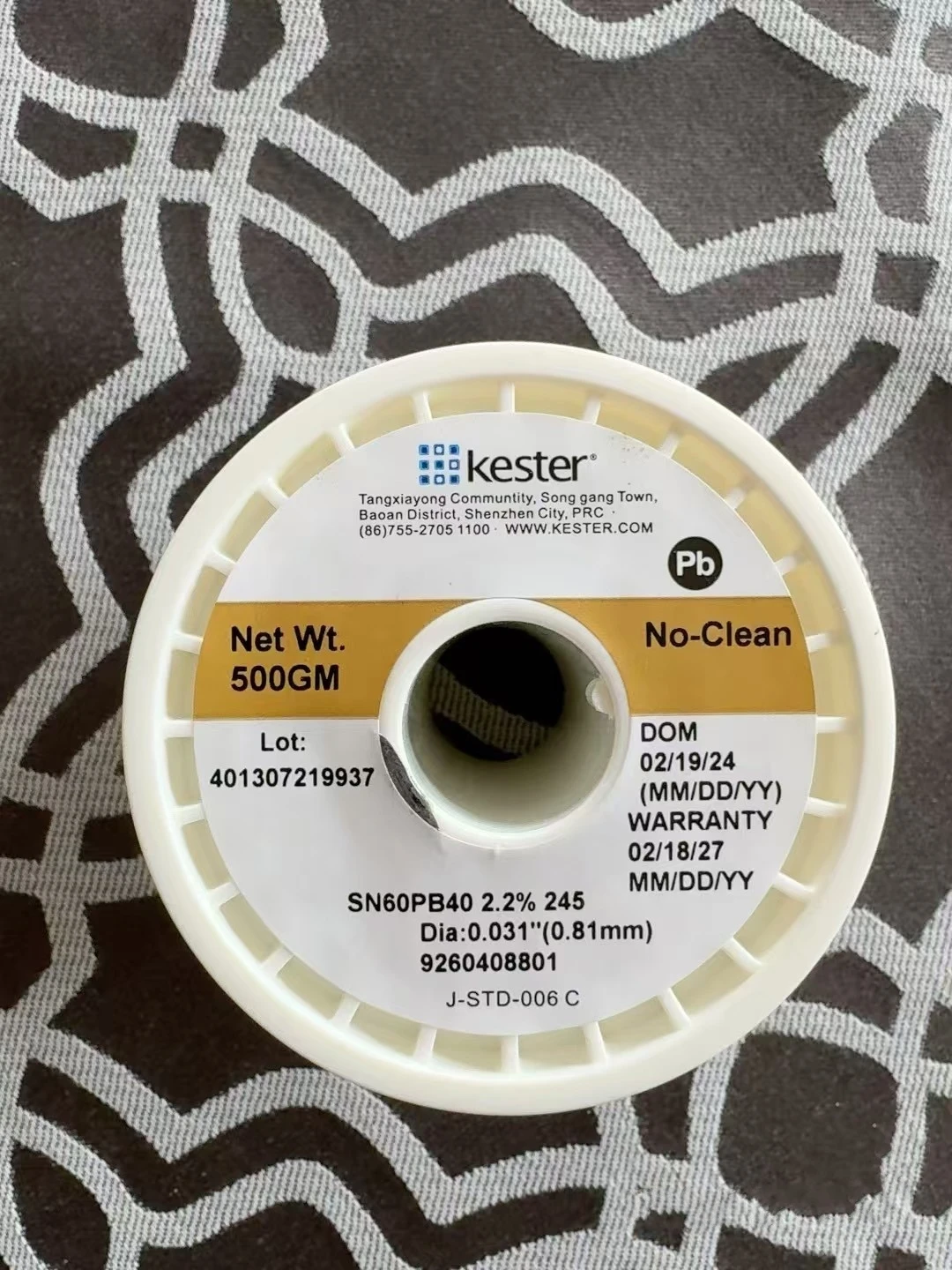 America Kester Sn60Pb40 solder wire Leaded solder Wire diameter 0.8mm Low Temperature No-Clean Solder Wire
America Kester Sn60Pb40 solder wire Leaded solder Wire diameter 0.8mm Low Temperature No-Clean Solder Wire