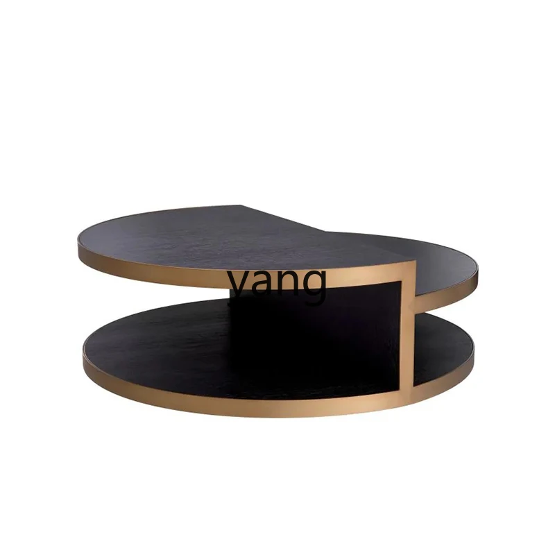 LTT Italian light luxury round coffee table living room home level creative personality multi-layer art table
LTT Italian light luxury round coffee table living room home level creative personality multi-layer art table