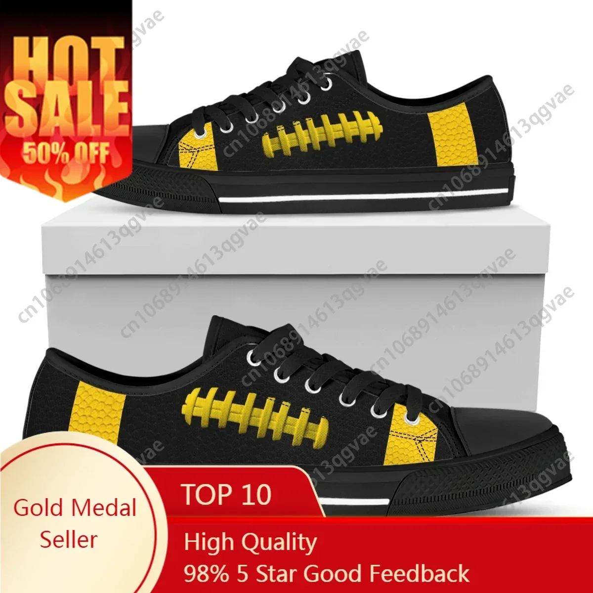 Black Golden Red Blue Football Design Low Top High Quality Sneakers Mens Womens Teenager Canvas Sneaker Couple Shoes Custom Shoe
Black Golden Red Blue Football Design Low Top High Quality Sneakers Mens Womens Teenager Canvas Sneaker Couple Shoes Custom Shoe