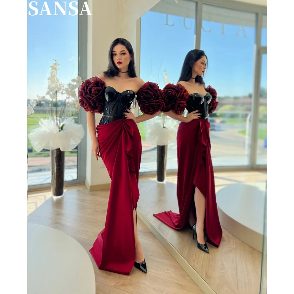 Sansa Formal A-Line leather Satin Prom Dress Customized Floor-Length Strapless Wedding Dresses 3D Floral Vestidos De Fiesta 2024
Sansa Formal A-Line leather Satin Prom Dress Customized Floor-Length Strapless Wedding Dresses 3D Floral Vestidos De Fiesta 2024