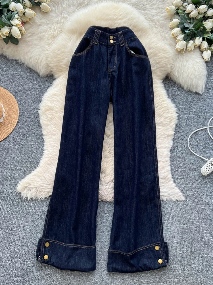 Retro High Waist Wide Leg Jeans Women's Loose Metal Button Straight Leg Pants Casual k Color Spring 2026 New Arrival
Retro High Waist Wide Leg Jeans Women's Loose Metal Button Straight Leg Pants Casual k Color Spring 2026 New Arrival