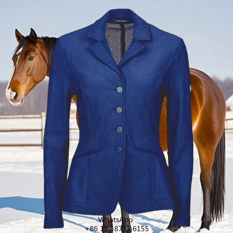 Женская высокопроизводительная куртка из полиэстеровой сетки для конного спорта, соревнований по верховой езде, модель с добавлением спандекса
Женская высокопроизводительная куртка из полиэстеровой сетки для конного спорта, соревнований по верховой езде, модель с добавлением спандекса