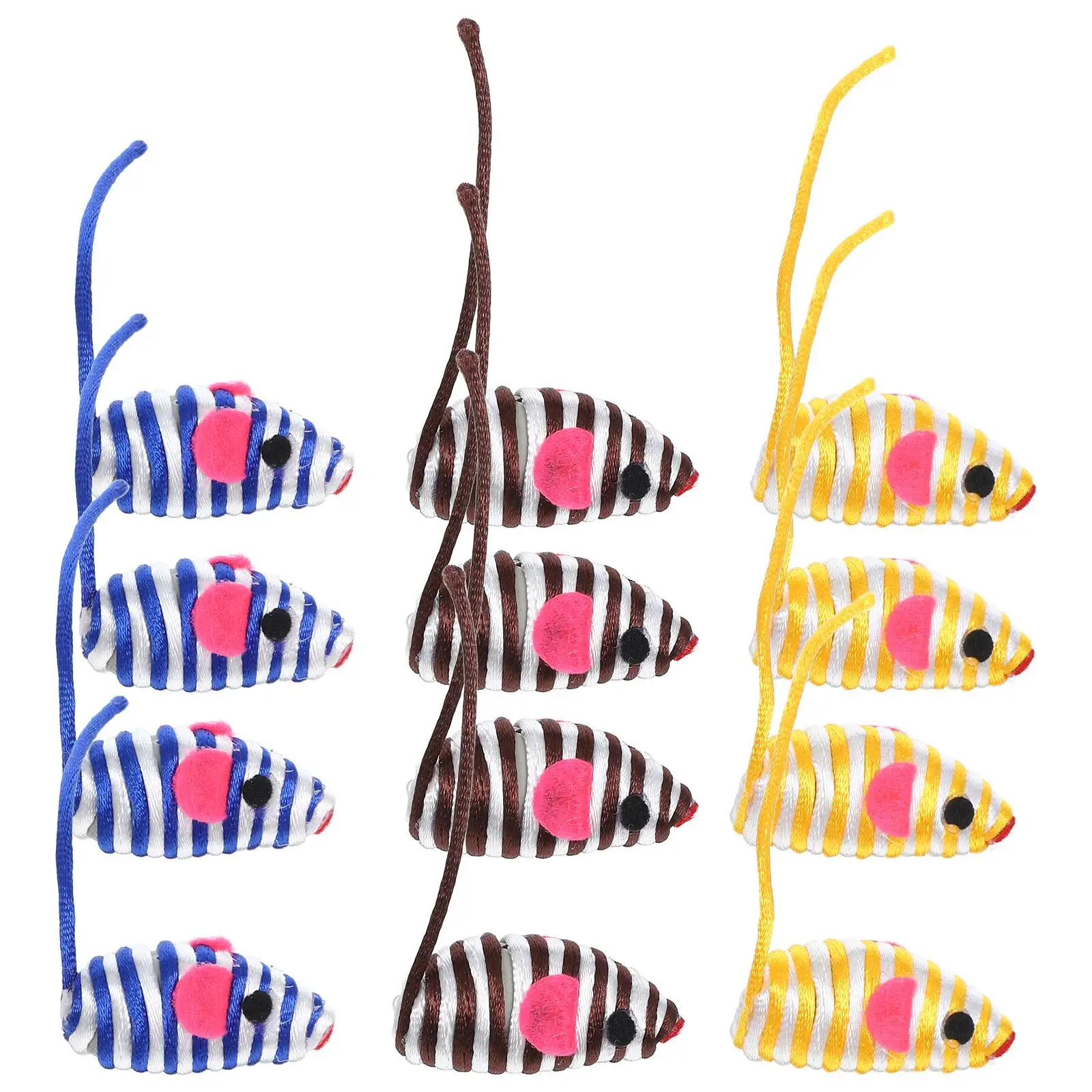 12 Pcs Cat Toys Fun for Indoor Cats Enrichment Springy Elastic Mouse Interactive Mice Twined Cute
12 Pcs Cat Toys Fun for Indoor Cats Enrichment Springy Elastic Mouse Interactive Mice Twined Cute