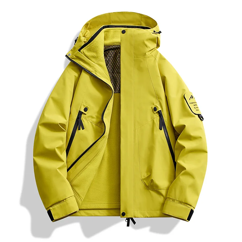 2025 New Three-in-one Men Women Outdoor Mountaineering Clothing Couple Detachable Waterproof Solid Color Hooded Jacket Coat
2025 New Three-in-one Men Women Outdoor Mountaineering Clothing Couple Detachable Waterproof Solid Color Hooded Jacket Coat