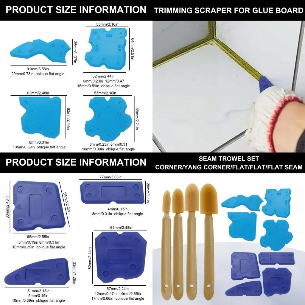E8BD 1Set Silicone Sealant Finishing Tool Caulking Grouting Spreader Spatulas Finish
E8BD 1Set Silicone Sealant Finishing Tool Caulking Grouting Spreader Spatulas Finish