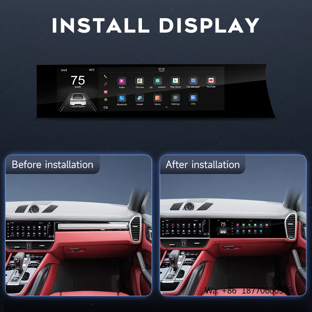 15'' Screen 8 Core Cpu Android 13 Car Radio Co-pilot Passenger Entertainment Screen for porsche Cayenne 2018-2023
15'' Screen 8 Core Cpu Android 13 Car Radio Co-pilot Passenger Entertainment Screen for porsche Cayenne 2018-2023