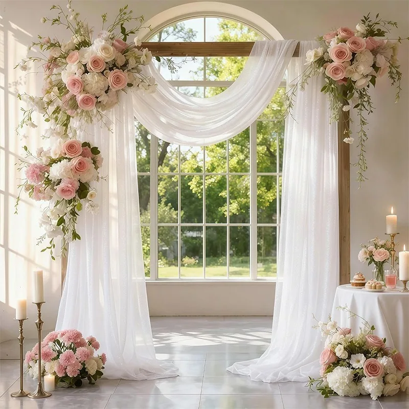 Organza Tulle Fabric Wedding Arch Draping Curtain Backdrop for Wedding Birthday Baby Shower Outdoor Party Ceiling Decor
Organza Tulle Fabric Wedding Arch Draping Curtain Backdrop for Wedding Birthday Baby Shower Outdoor Party Ceiling Decor