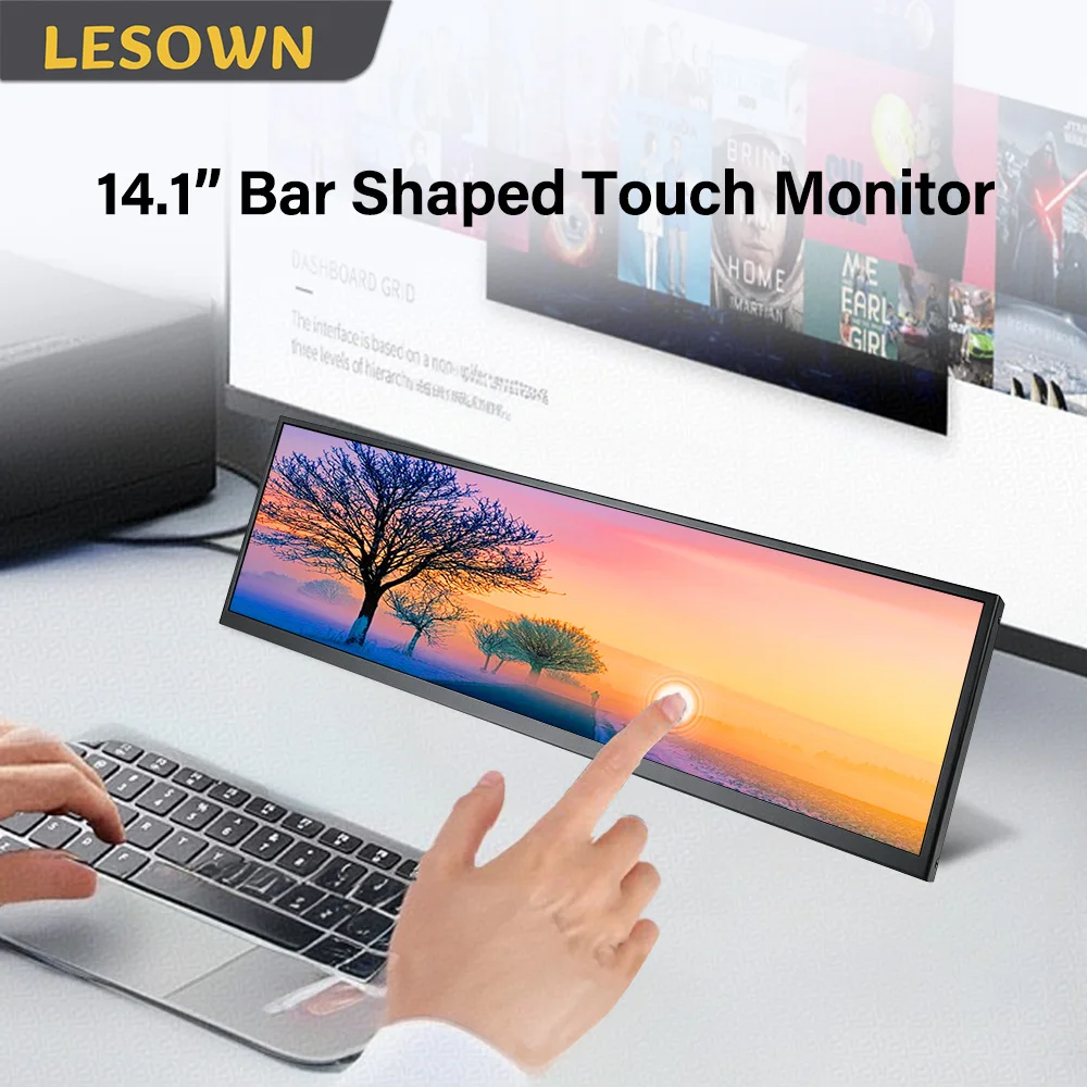 LESOWN USB C Portable Monitor 14.1inch 1920x550 Bar Type Ultra Wide Aspect Ratio Display Plug & Play Extended Monitor for Laptop
LESOWN USB C Portable Monitor 14.1inch 1920x550 Bar Type Ultra Wide Aspect Ratio Display Plug & Play Extended Monitor for Laptop