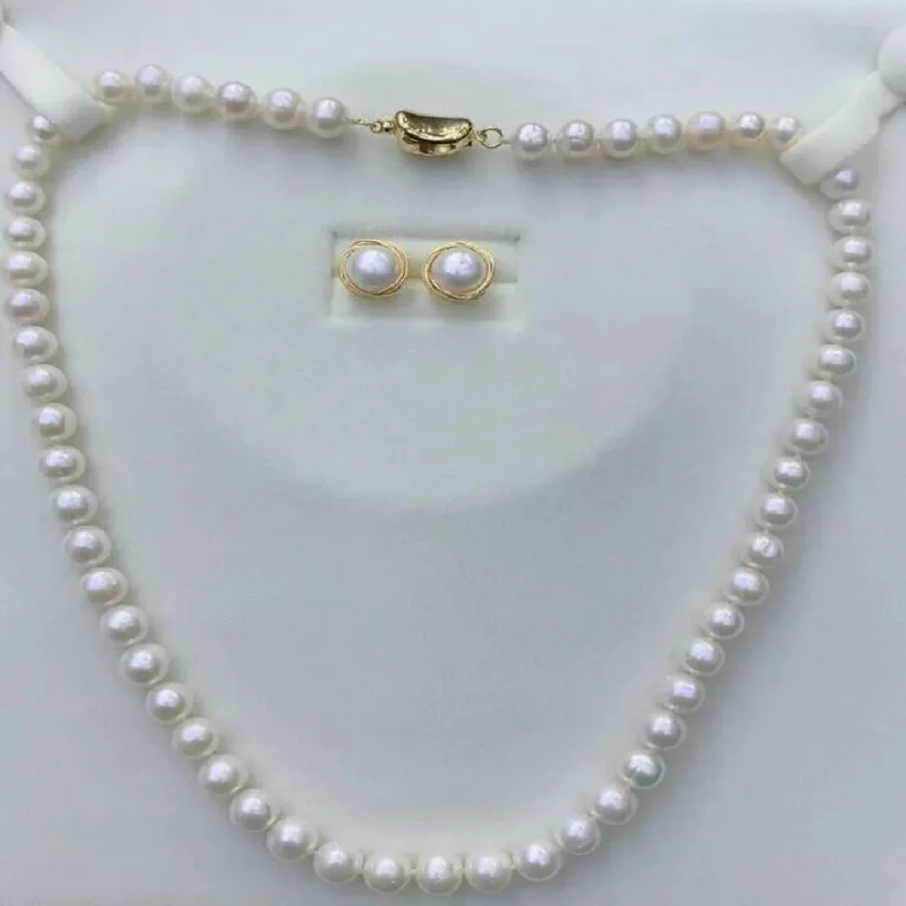 Natural pearl necklace AAAA 8-9mm round white South Sea pearl necklace+earrings 925S
Natural pearl necklace AAAA 8-9mm round white South Sea pearl necklace+earrings 925S