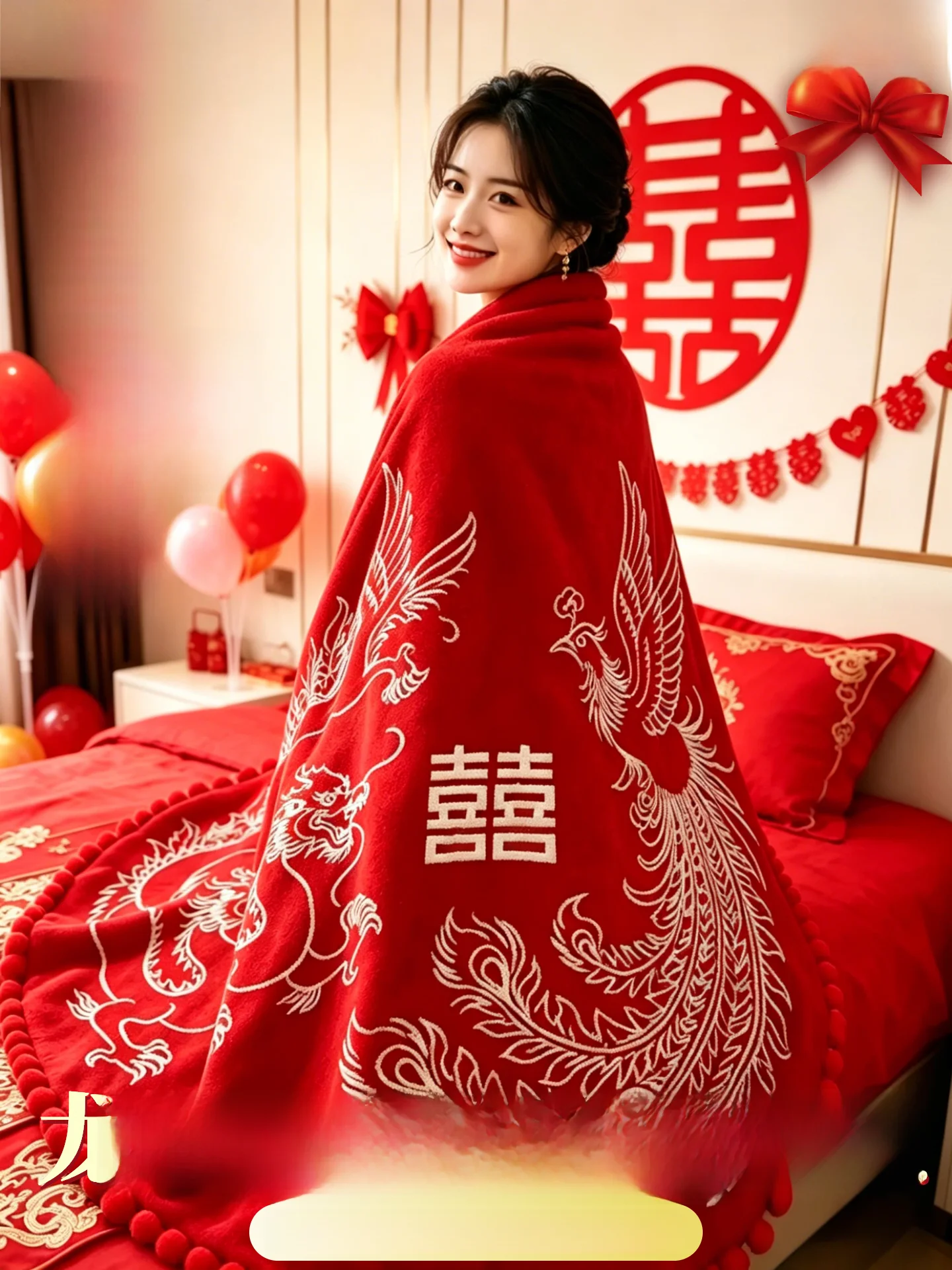 Dragon And Phoenix Blessing Rose Bouquet Blanket Class a Half Velvet Wedding Practical Creative Gift Warm Cozy Bedding Blanket
Dragon And Phoenix Blessing Rose Bouquet Blanket Class a Half Velvet Wedding Practical Creative Gift Warm Cozy Bedding Blanket