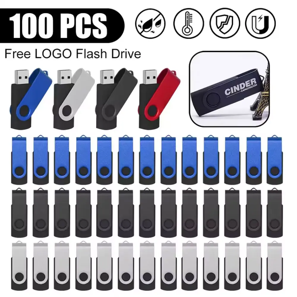 100pcs Free Custom Logo Rotatable USB 2.0 Flash Drive 64GB 32GB Photography Memory Stick 16GB 8GB 4GB Pen Drive Wedding Gift
100pcs Free Custom Logo Rotatable USB 2.0 Flash Drive 64GB 32GB Photography Memory Stick 16GB 8GB 4GB Pen Drive Wedding Gift