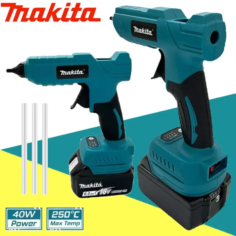 Клеевой пистолет Makita для украшения упаковки, электрический термоклеевой пистолет, 18 В, литий-ионный аккумулятор, сделай сам, термоплавкий пистолет
Клеевой пистолет Makita для украшения упаковки, электрический термоклеевой пистолет, 18 В, литий-ионный аккумулятор, сделай сам, термоплавкий пистолет