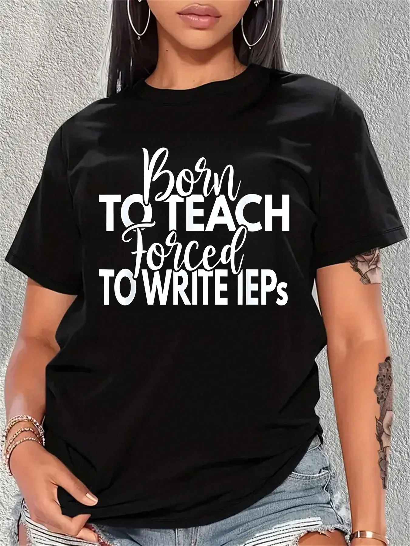 School IEP SLP School Therapist Special Education Teacher T-Shirt Round Neck Short Sleeve T-Shirt Women's Men Graphic Tee
School IEP SLP School Therapist Special Education Teacher T-Shirt Round Neck Short Sleeve T-Shirt Women's Men Graphic Tee