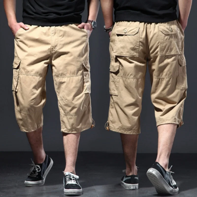 New Summer thin cropped men's middle-aged pure cotton beach pants shorts plus loose mid length work pants outdoor JJ1477
New Summer thin cropped men's middle-aged pure cotton beach pants shorts plus loose mid length work pants outdoor JJ1477