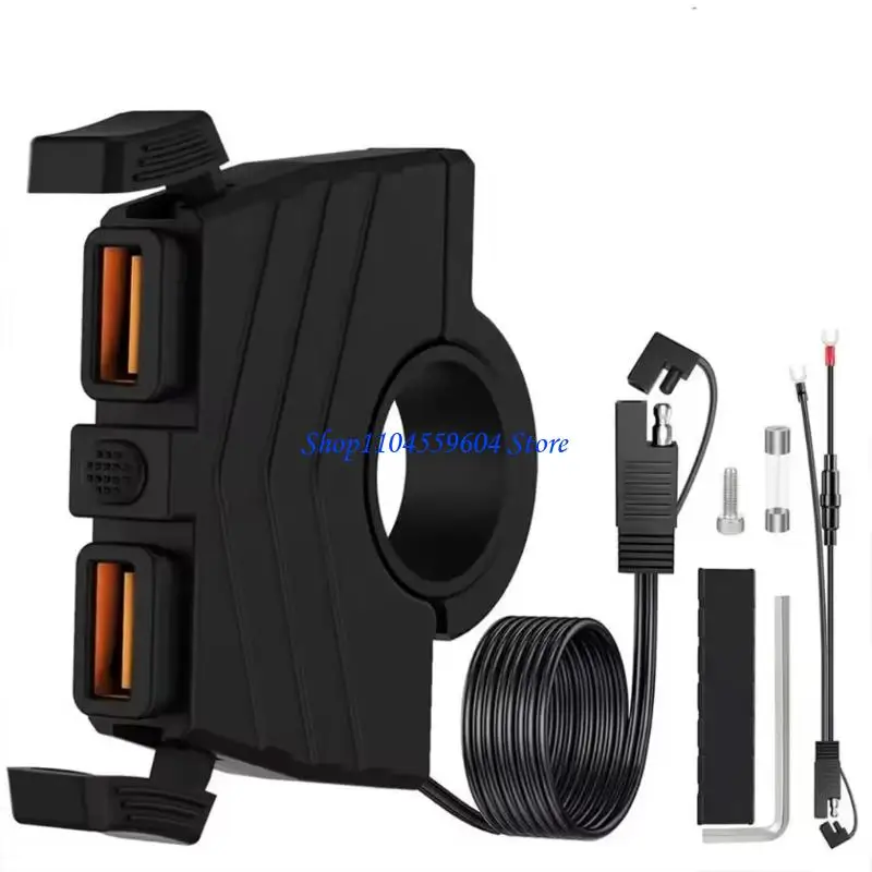 12QM Motorcycle Handlebar Mounted Charging Unit Rainproof Housing 36W Rapid Power Supply For Electronic Devices
12QM Motorcycle Handlebar Mounted Charging Unit Rainproof Housing 36W Rapid Power Supply For Electronic Devices