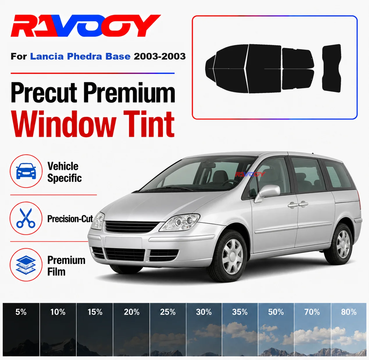 Premium Precut Window Tint Kit Front Rear Windows Rear Windshield For Lancia Phedra Base 2003-2003 Car Solar Nano Ceramic Film
Premium Precut Window Tint Kit Front Rear Windows Rear Windshield For Lancia Phedra Base 2003-2003 Car Solar Nano Ceramic Film