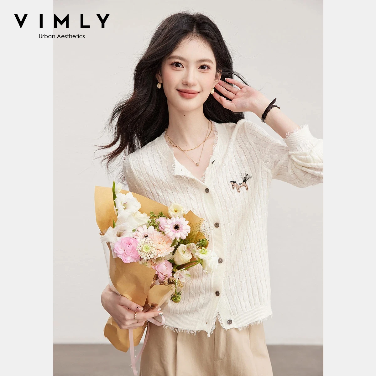 Женский кардиган VIMLY, повседневный, с вышивкой, с круглым вырезом, элегантный женский топ, весна 2026, с длинными рукавами, с бахромой, женские джемперы 73807
Женский кардиган VIMLY, повседневный, с вышивкой, с круглым вырезом, элегантный женский топ, весна 2026, с длинными рукавами, с бахромой, женские джемперы 73807