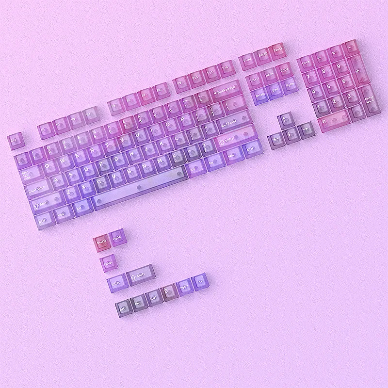 Symphony mist pink keycap PC transparent 115-key small full set of original DIY mechanical keyboard
Symphony mist pink keycap PC transparent 115-key small full set of original DIY mechanical keyboard