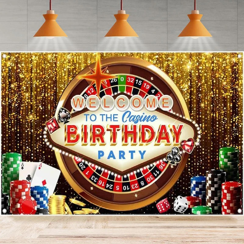 Photography Backdrop Casino Birthday Las Vegas Night Background Poker Cards Dice Banner Baby Shower Party Decoration Photo Props
Photography Backdrop Casino Birthday Las Vegas Night Background Poker Cards Dice Banner Baby Shower Party Decoration Photo Props