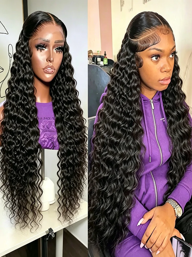 360 Full Lace Wig 13x6 HD Lace Front 13x4 Deep Wave Curly Human Hair Brazilian Preplucked 300% Density 30 44 Inches For Black Women
360 Full Lace Wig 13x6 HD Lace Front 13x4 Deep Wave Curly Human Hair Brazilian Preplucked 300% Density 30 44 Inches For Black Women