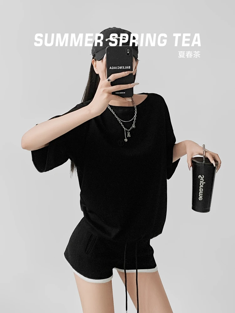 Лето-весна, чай, корейская футболка Sle Simple Slope oulder ort Sve, женская модная ленивая повседневная уникальная вышивка, топ W...
Лето-весна, чай, корейская футболка Sle Simple Slope oulder ort Sve, женская модная ленивая повседневная уникальная вышивка, топ W...