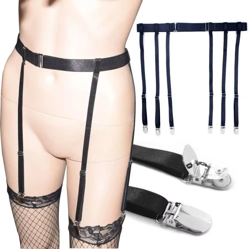 Elastic Thigh High Stockings Garter Belt 4/6 Metal Clips Adjustable Socking Stays Holder Non-slip Thigh Socks Fastener Uniform
Elastic Thigh High Stockings Garter Belt 4/6 Metal Clips Adjustable Socking Stays Holder Non-slip Thigh Socks Fastener Uniform