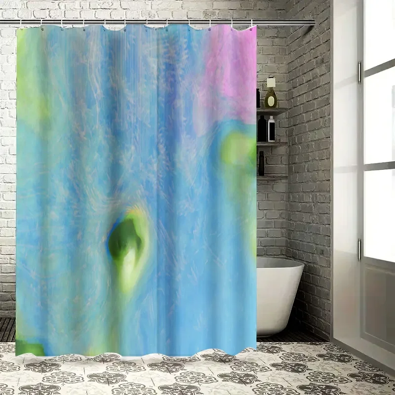 Сине-зеленая красочная шторка для ванной с карманом для душевой штанги из искусственной ткани, водонепроницаемая, моющаяся, с мягким полиэстеровым покрытием для ванной комнаты D
Сине-зеленая красочная шторка для ванной с карманом для душевой штанги из искусственной ткани, водонепроницаемая, моющаяся, с мягким полиэстеровым покрытием для ванной комнаты D