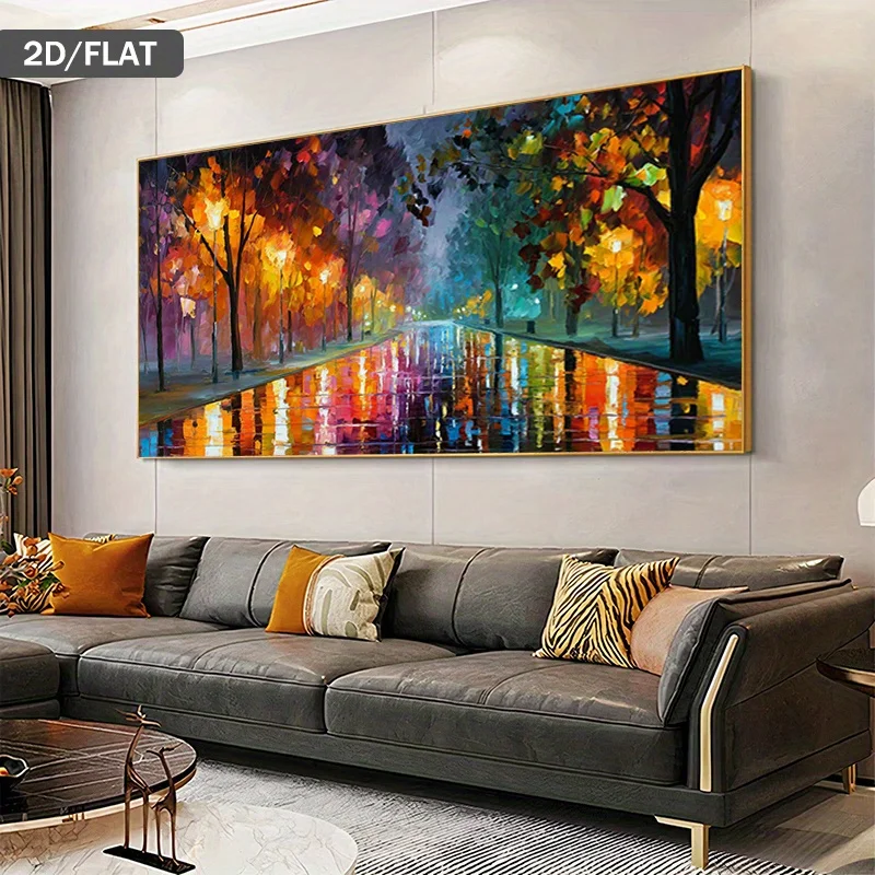 2D/Flat Modern Abstract Rainy City Night Canvas Wall Art - Frameless Horizontal Painting Suitable for Living Room & Office Decor
2D/Flat Modern Abstract Rainy City Night Canvas Wall Art - Frameless Horizontal Painting Suitable for Living Room & Office Decor