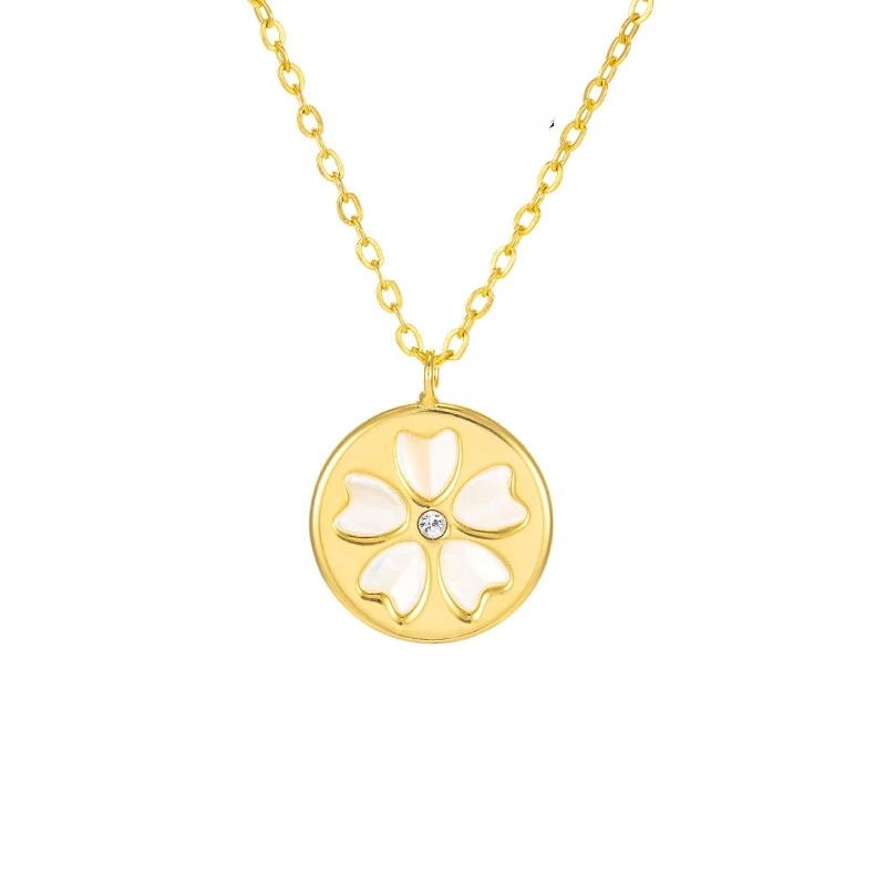 Dawn's Jewel Gold Plated round brand Friary cherry blossom necklace Women's fashion temperament collarbone chain
Dawn's Jewel Gold Plated round brand Friary cherry blossom necklace Women's fashion temperament collarbone chain