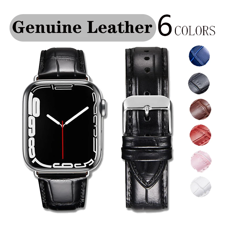 Genuine Leather Strap For Apple Watch 7 band 45mm 41mm 42mm 38mm 44mm 40mm watchband bracelet belt correa iWatch series 7 6 4 5
Genuine Leather Strap For Apple Watch 7 band 45mm 41mm 42mm 38mm 44mm 40mm watchband bracelet belt correa iWatch series 7 6 4 5
