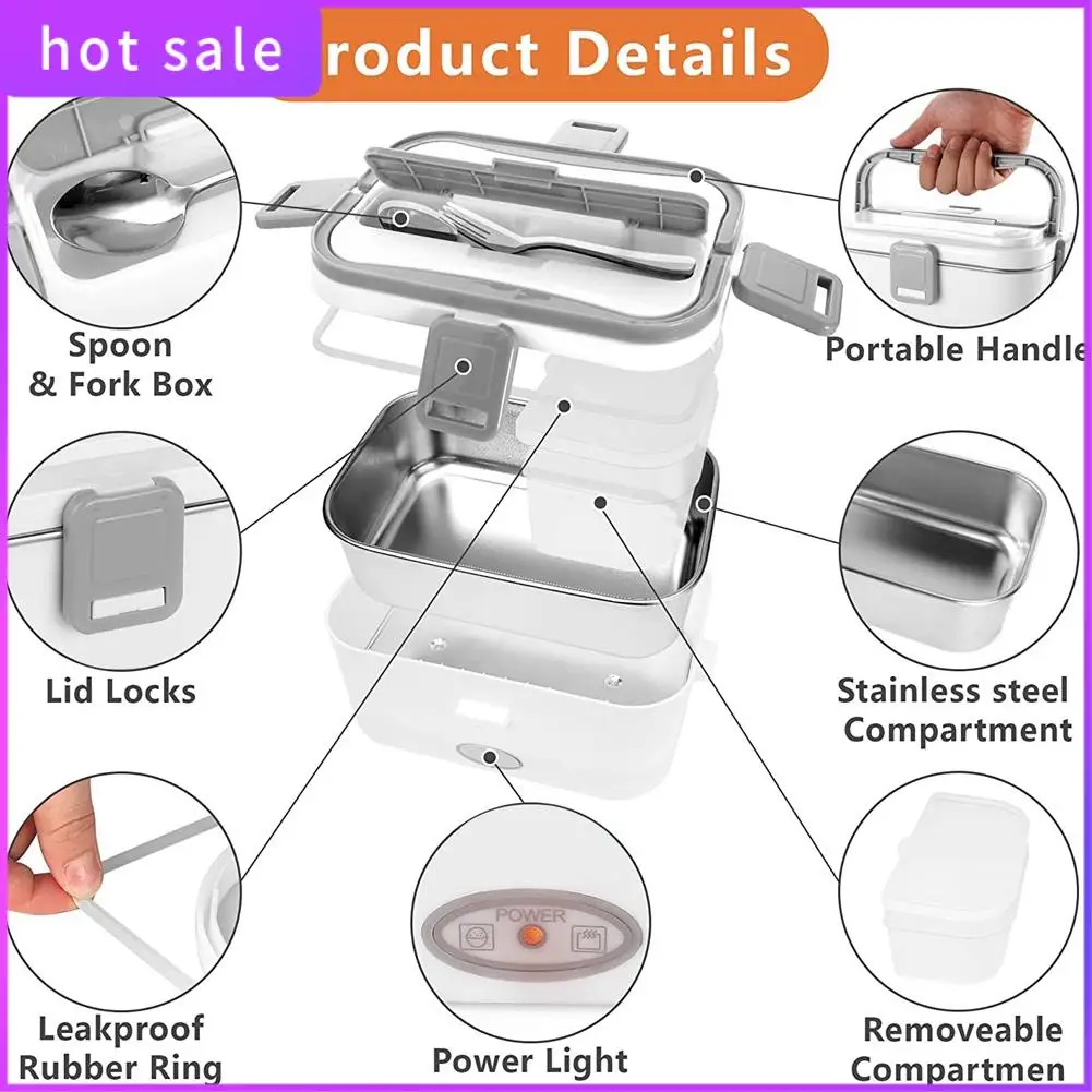 A26I-Electric Lunch Box,Dual Use 24V 12V Electric Heated Lunch Box School Car Picnic Food Heating Heater
A26I-Electric Lunch Box,Dual Use 24V 12V Electric Heated Lunch Box School Car Picnic Food Heating Heater