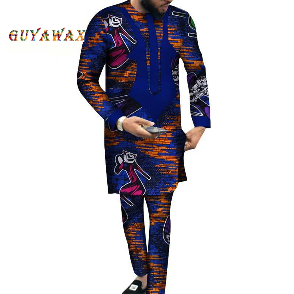 Men`s Suit African Clothing Dashiki Outfits Printed Shirt and Ankara Pants 2 Piece Set Dress Suit Ankara Outwear for Wedding
Men`s Suit African Clothing Dashiki Outfits Printed Shirt and Ankara Pants 2 Piece Set Dress Suit Ankara Outwear for Wedding