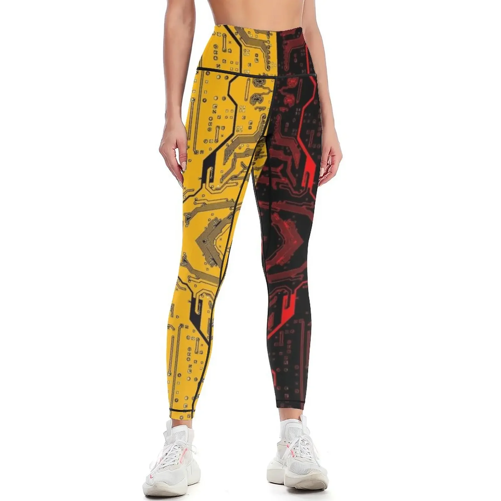 Red and yellow circuit board pattern.Abstract technology background. Leggings Training pants sport set Womens Leggings
Red and yellow circuit board pattern.Abstract technology background. Leggings Training pants sport set Womens Leggings