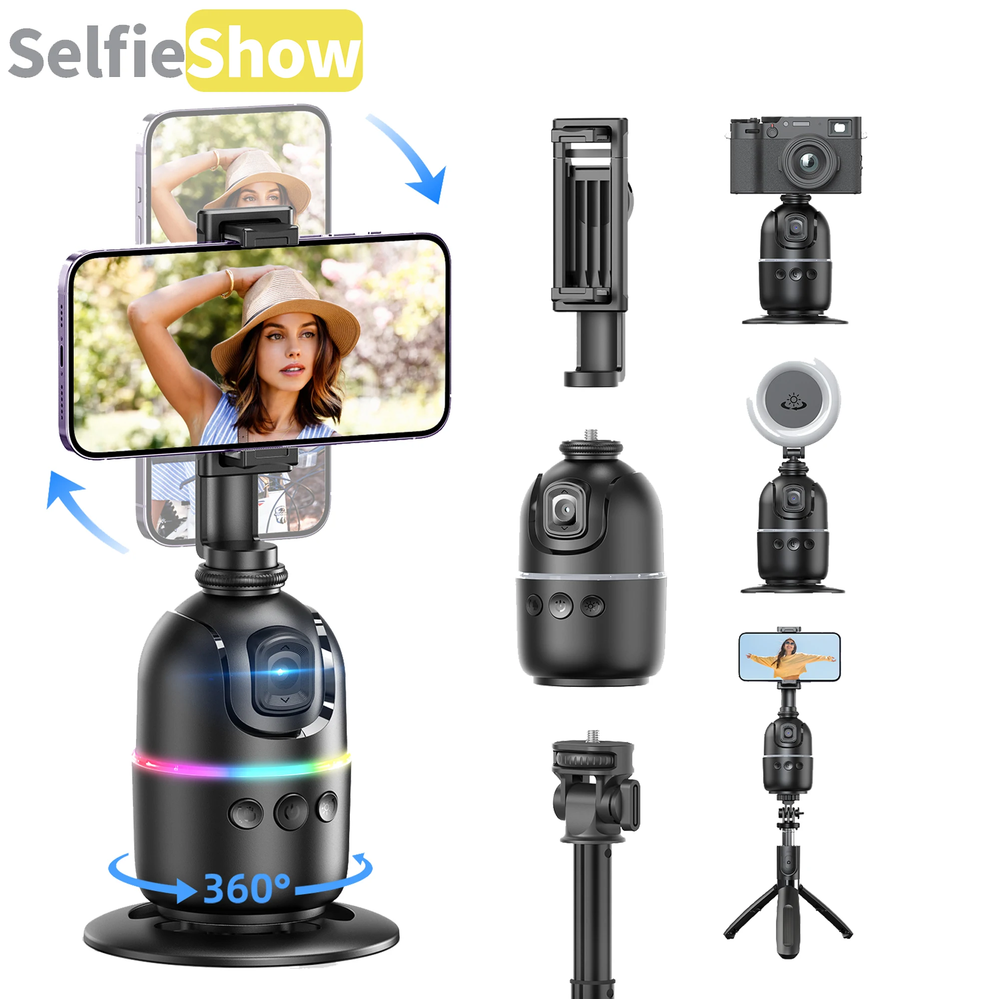 Selfieshow P03 Stabilizer 360°Auto Face Tracking AI Gimbal Desktop Phone Holder Tripod For Camera Smartphone Video Vlog Live
Selfieshow P03 Stabilizer 360°Auto Face Tracking AI Gimbal Desktop Phone Holder Tripod For Camera Smartphone Video Vlog Live
