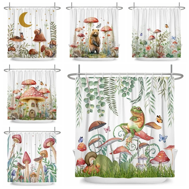 Funny Dreamy Mushroom Shower Curtain Plants Butterfly Flowers Home Decor Waterproof Floral Bathroom Partition Curtain With Hooks
Funny Dreamy Mushroom Shower Curtain Plants Butterfly Flowers Home Decor Waterproof Floral Bathroom Partition Curtain With Hooks