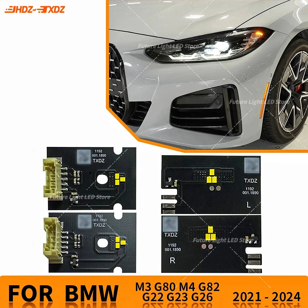 White DRL LED Boards For 2021-2024 BMW G80 M3 4 Series G22 G23 G26 G82 G83 M4 Non-Laser Headlight Daytime Running Light Module
White DRL LED Boards For 2021-2024 BMW G80 M3 4 Series G22 G23 G26 G82 G83 M4 Non-Laser Headlight Daytime Running Light Module