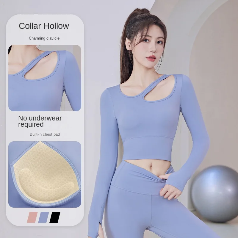 Women's Round Neck T-Shirt with Chest Pad Fitness Running Exercise Pilates Sportswear Training Tight Long Sleeve Yoga Wear Tops
Women's Round Neck T-Shirt with Chest Pad Fitness Running Exercise Pilates Sportswear Training Tight Long Sleeve Yoga Wear Tops