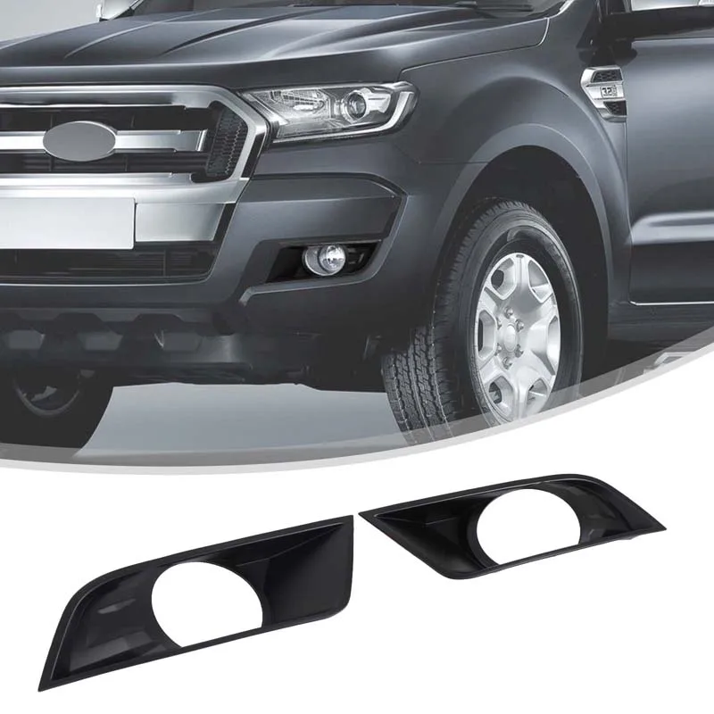 For 2015-2016 Ford Ranger front fog light frame ABS black 2pcs (basic version of round fog light version is applicable) 
For 2015-2016 Ford Ranger front fog light frame ABS black 2pcs (basic version of round fog light version is applicable)