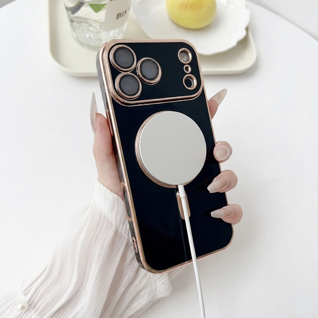 6D Gold Electroplated Magnetic Case for iPhone 17 16 15 14 13 12 11 Pro Max Air Plus Luxury Solid Color Plating ShockProof Cover
6D Gold Electroplated Magnetic Case for iPhone 17 16 15 14 13 12 11 Pro Max Air Plus Luxury Solid Color Plating ShockProof Cover
