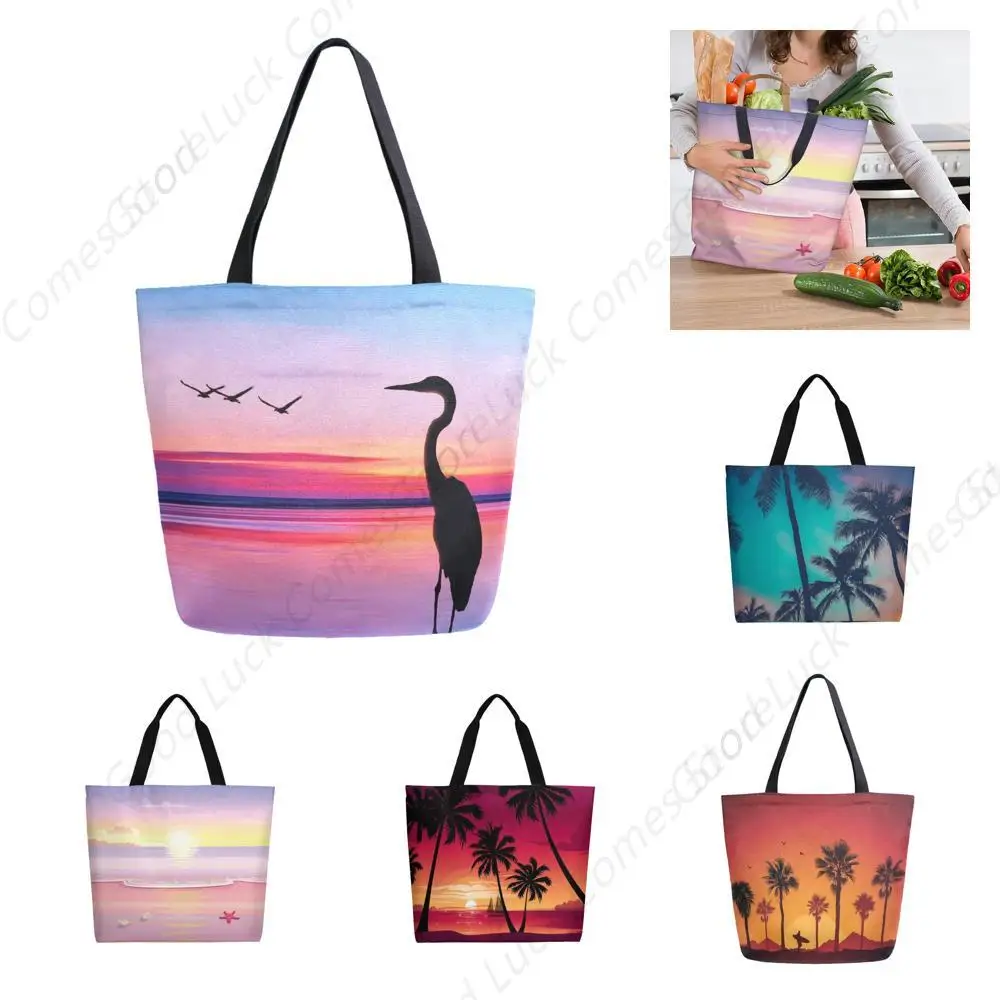 Flamingo Sunset Tote Bag Large Women Casual Shoulder Bag Handbag Reusable Beach Shopping Grocery Bag For Outdoors
Flamingo Sunset Tote Bag Large Women Casual Shoulder Bag Handbag Reusable Beach Shopping Grocery Bag For Outdoors