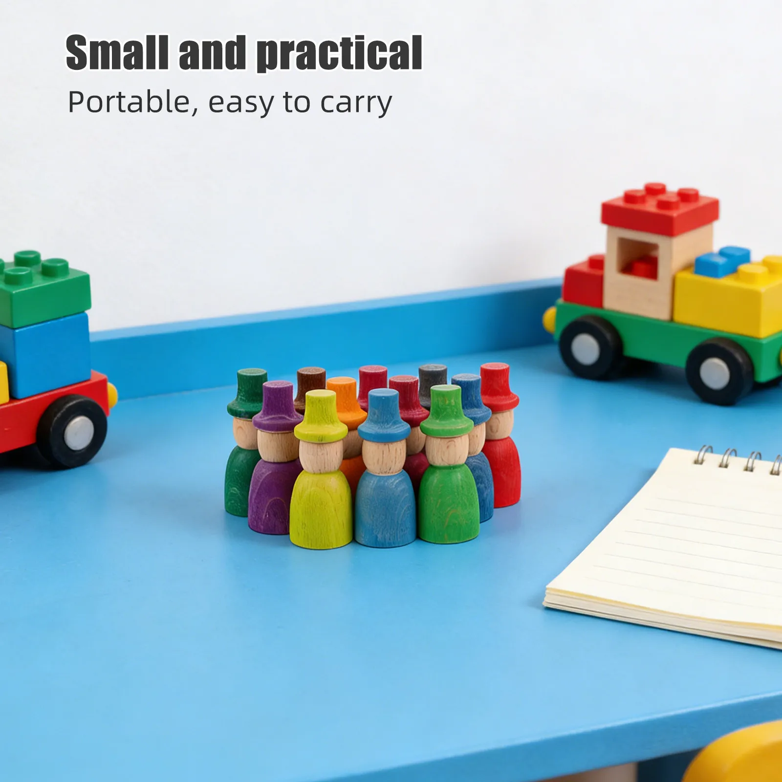 12Pcs Color Wooden Peg People Handpainted Mini Figures for Pretend Play Dollhouse Accessories
12Pcs Color Wooden Peg People Handpainted Mini Figures for Pretend Play Dollhouse Accessories