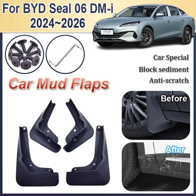 Car Mud Flaps For BYD Seal 06 DM i Accessories 2024 2025 2026 Front Rear Fenders Wheel Covers Guards Mudguards Car Accessories
Car Mud Flaps For BYD Seal 06 DM i Accessories 2024 2025 2026 Front Rear Fenders Wheel Covers Guards Mudguards Car Accessories