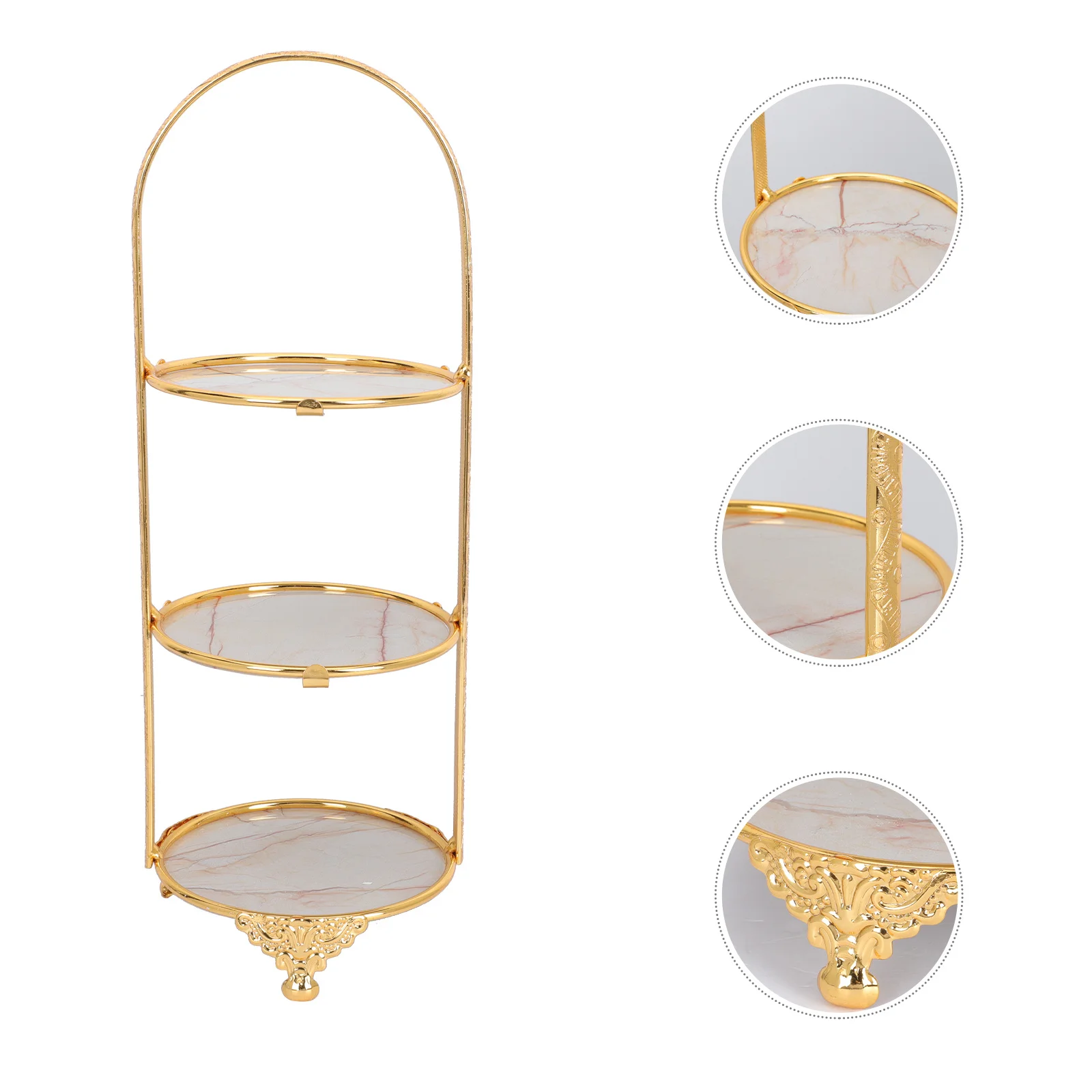 Three-Layer Cake Stand Iron-Art Round Plate Wedding Dessert Display Rack Party Pastry Serving Tray Fruit Plate 
Three-Layer Cake Stand Iron-Art Round Plate Wedding Dessert Display Rack Party Pastry Serving Tray Fruit Plate