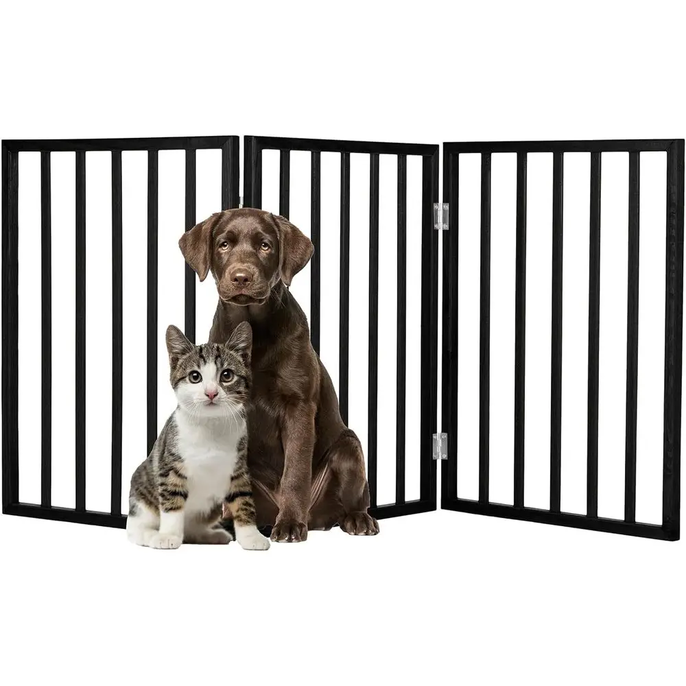 3-Panel Folding Wooden Dog Gate, 54x24 for Indoor Stairs, Hallways, and Doorways (Black)
3-Panel Folding Wooden Dog Gate, 54x24 for Indoor Stairs, Hallways, and Doorways (Black)