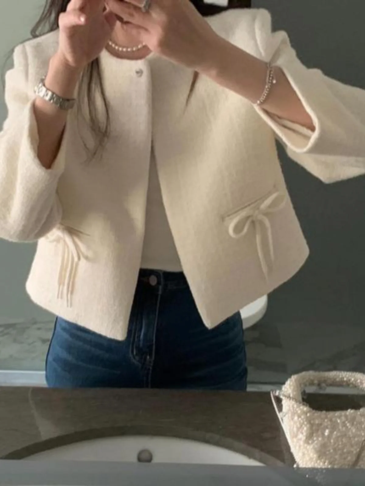 Unique Faionable Knot ort Coat Women's Winter Aosphere Ele Versatile Anti-Aging Small Fraance Sle Top
Unique Faionable Knot ort Coat Women's Winter Aosphere Ele Versatile Anti-Aging Small Fraance Sle Top