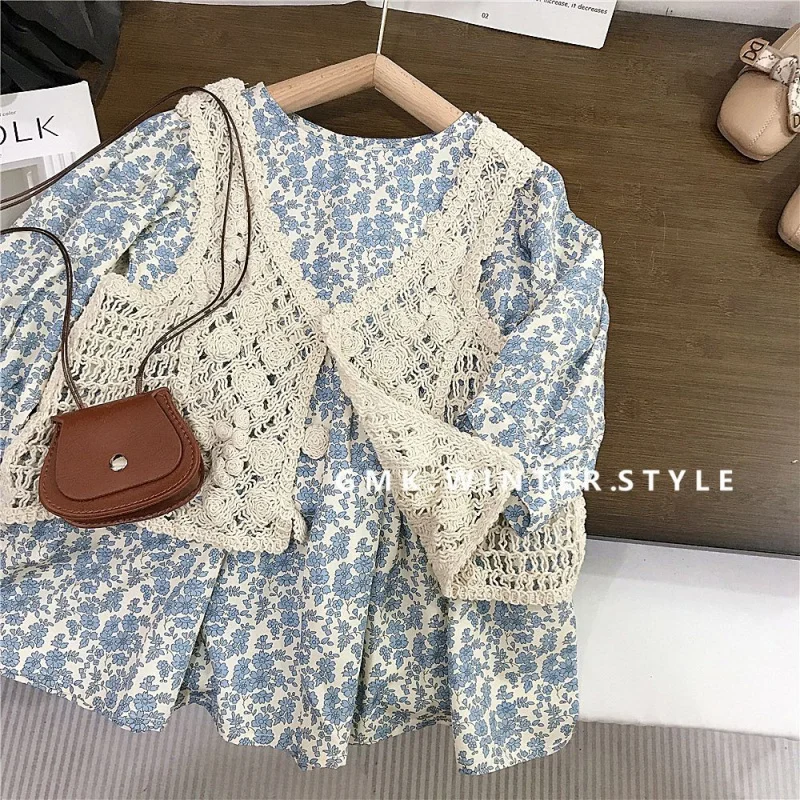 Girls' Spring and Autumn Dress New Style Children's Fashionable Floral Princess Dress Baby Hook Flower Vest Set Dress
Girls' Spring and Autumn Dress New Style Children's Fashionable Floral Princess Dress Baby Hook Flower Vest Set Dress