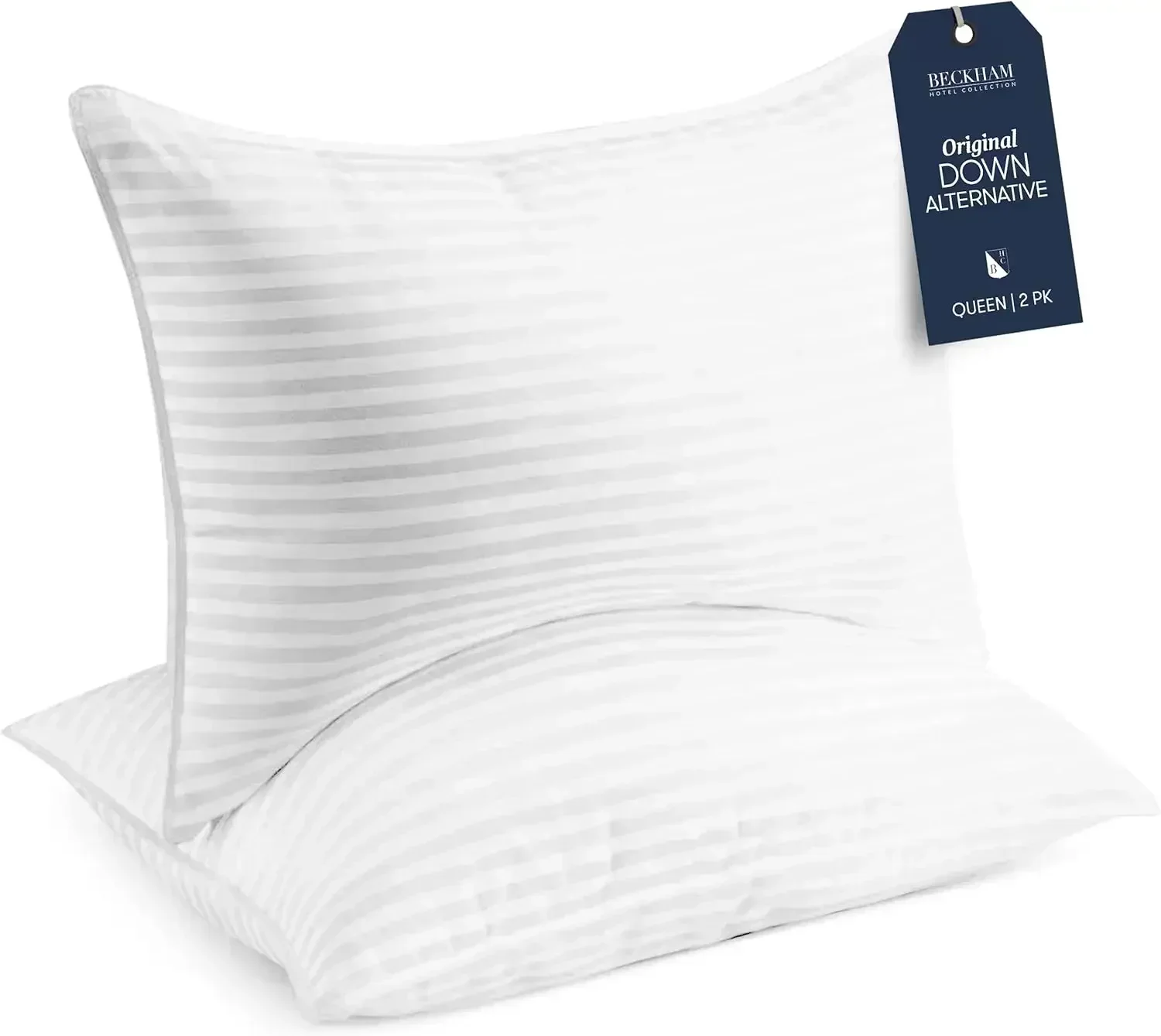 Standard/Queen Size Set of 2 Soft Down Alternative Pillows for Back, Stomach, Side Sleepers - Hotel Style Comfort
Standard/Queen Size Set of 2 Soft Down Alternative Pillows for Back, Stomach, Side Sleepers - Hotel Style Comfort